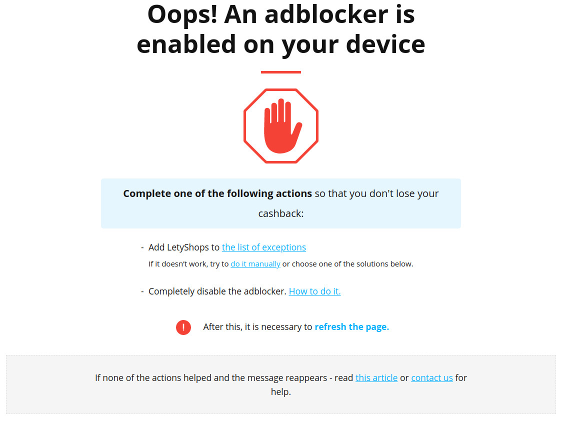 How to disable your adblocker on